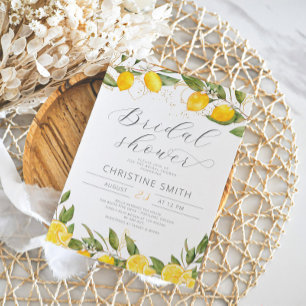 Lemon Citrus Summer Bridal Shower Invitation