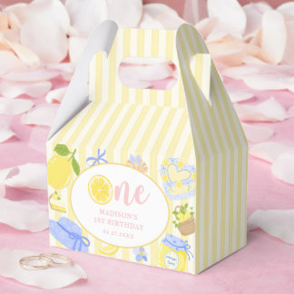 Lemon Citrus Summer Lemonade 1st Birthday Party  Favour Box