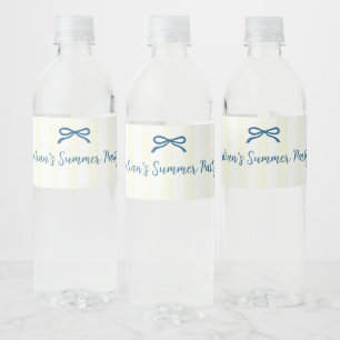 Lemon Citrus Summer Picnic Party Water Bottle Label