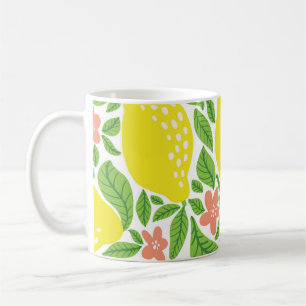 Lemon Citrus Summer Vintage Pattern Coffee Mug