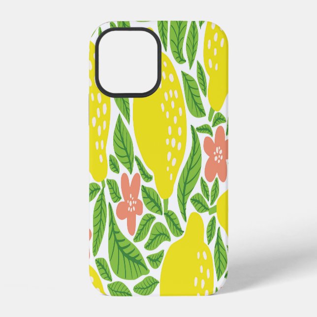 Lemon Citrus Summer Vintage Pattern iPhone Case (Back)