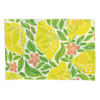 Lemon Citrus Summer Vintage Pattern Pillowcase