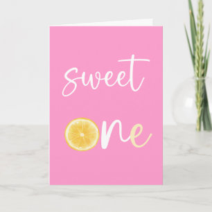 Lemon Citrus Sweet One Happy Birthday Card