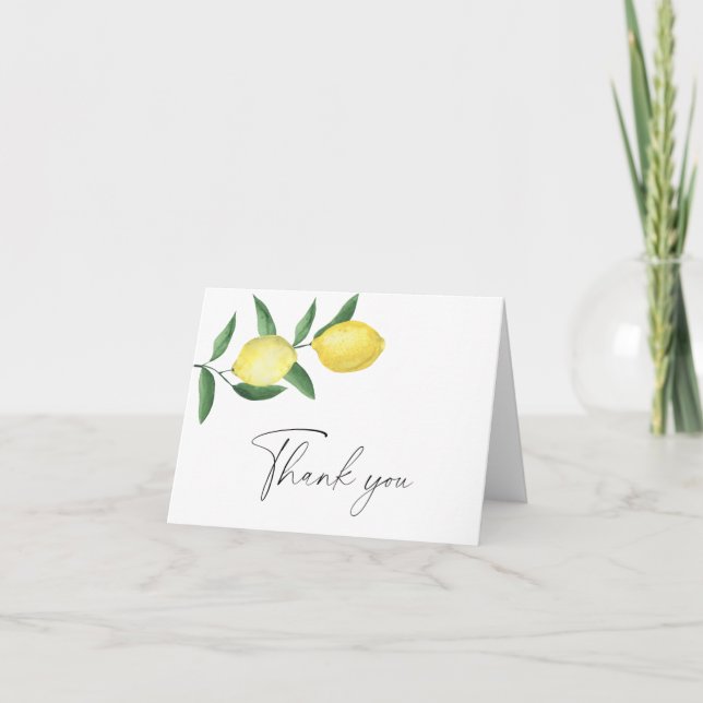 Lemon citrus - Thank You Card (Front)