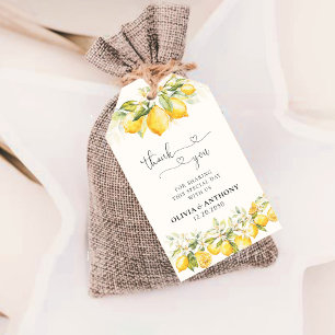 Lemon Citrus Wedding Ceremony Gift Tag