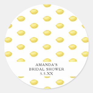 Lemon Citrus - Wedding Classic Round Sticker