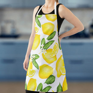 Lemon Citrus White Apron