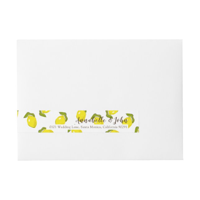 Lemon Citrus White Wraparound Label (Front)