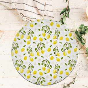 Lemon, Citrus Yellow and Green Cutting Board