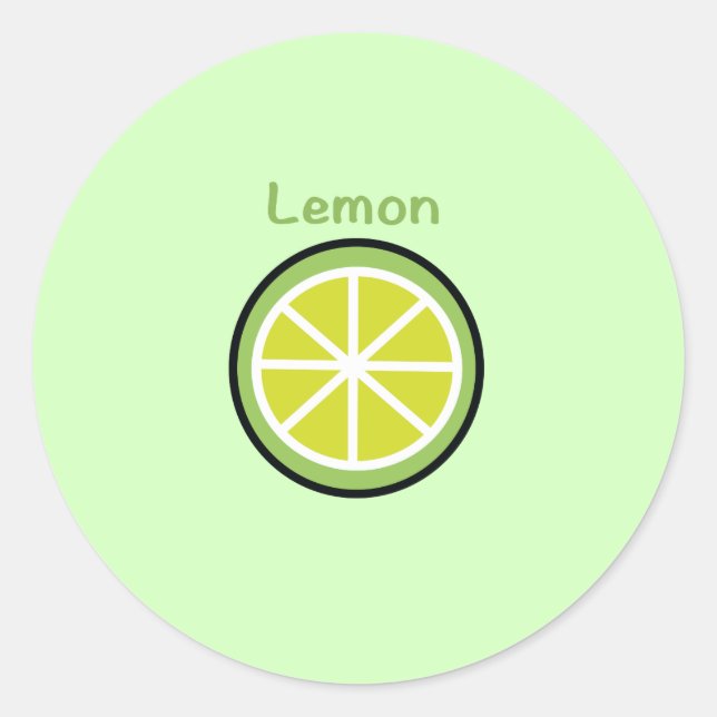 Lemon Classic Round Sticker (Front)