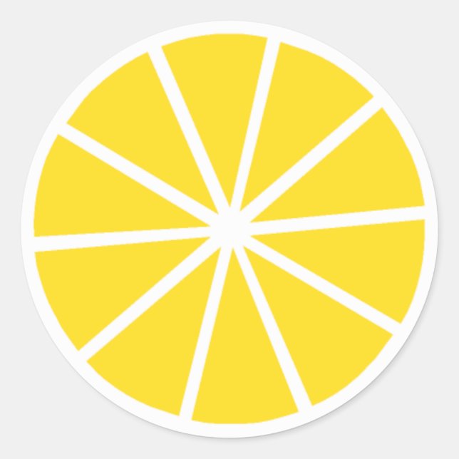 Lemon Classic Round Sticker (Front)