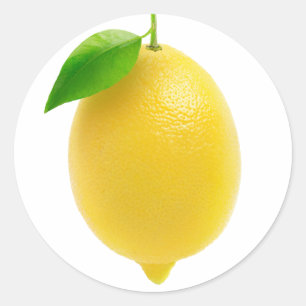 Lemon Classic Round Sticker
