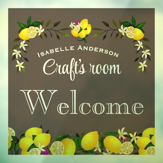 Lemon Craft Ash Grey Window Cling (Sheet 3)