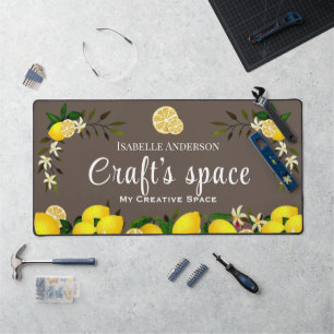 Lemon Craft Brown Desk Mat