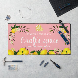 Lemon Craft Peach Desk Mat