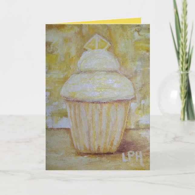 LEMON CUPCAKE - HAPPY BIRTHDAY, SWEET TART! CARD (Front)