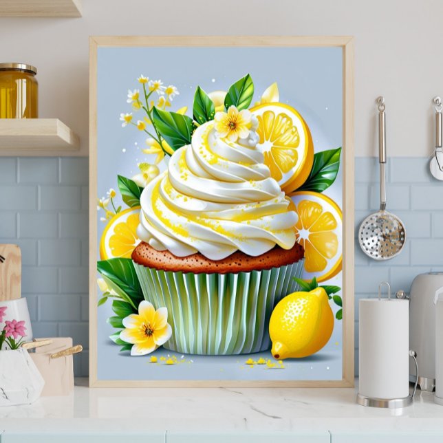Lemon Cupcake Kitchen & Bakery Wall Art Canvas (Creator Uploaded)