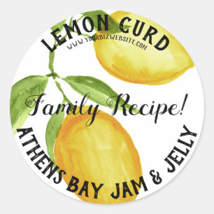 Lemon Curd Product Business Label