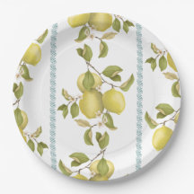 Lemon Dance Paper Plate
