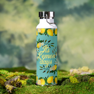 Lemon Days Aqua Water Bottle