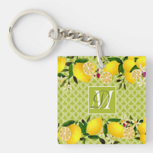 Lemon Days Motif Green Key Ring