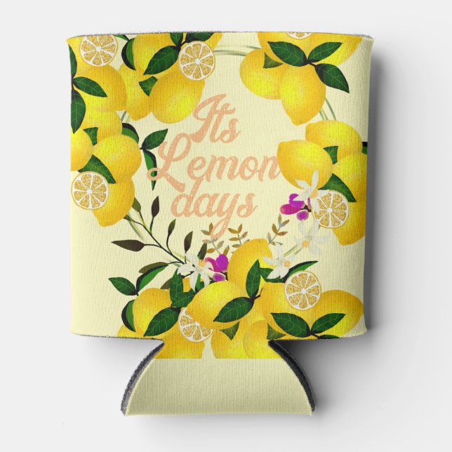Lemon Days Yellow Can Cooler (Front)