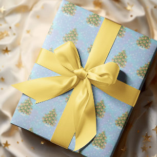 Lemon decorated Christmas Tree Zesty Wrapping Paper
