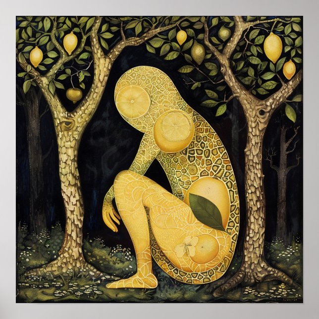 Lemon Decorative Painting Art Print (Front)