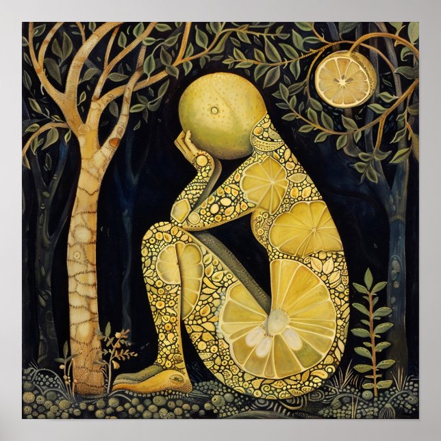 Lemon Decorative Painting Art Print (Front)