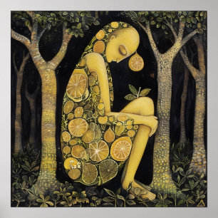 Lemon Decorative Painting Art Print