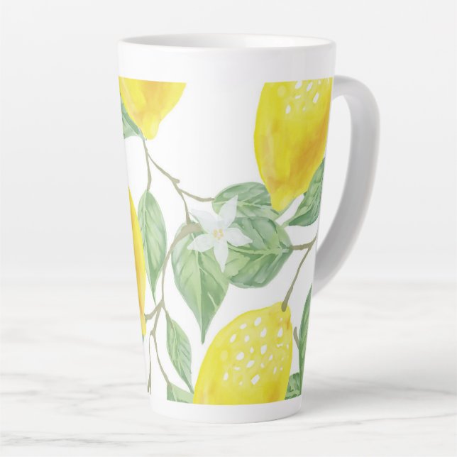  Lemon Design   Latte Mug (Right Angle)