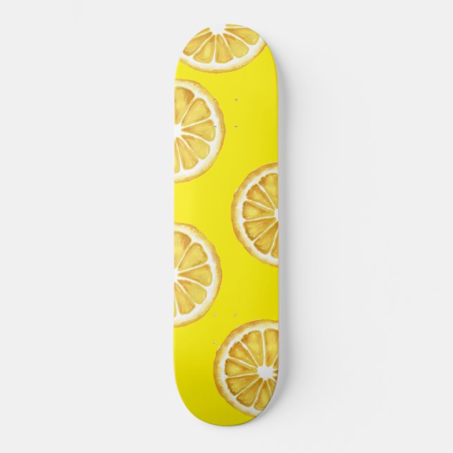 Lemon Design on Skateboard  (Front)
