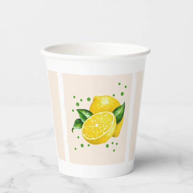 Lemon design Paper Cups  (Front)