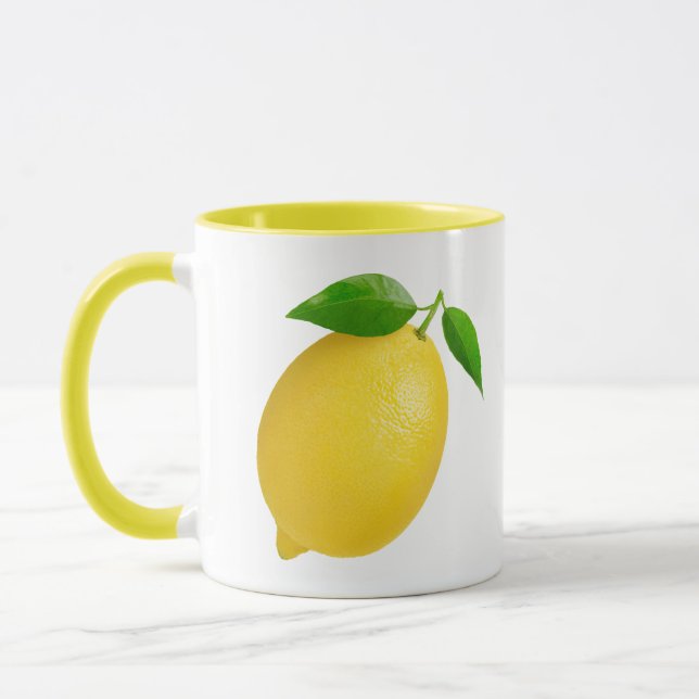 Lemon 🍋 Designed Yellow Combo Mug (Left)