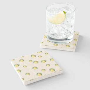 Lemon designs stone coaster