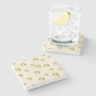 Lemon designs stone coaster