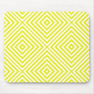 Lemon Diamond Chevron Mouse Mat