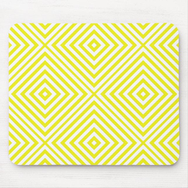 Lemon Diamond Chevron Mouse Mat (Front)