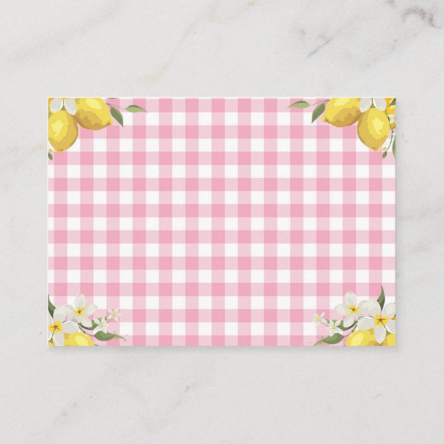 Lemon Diaper Raffle Enclosure Card (Back)