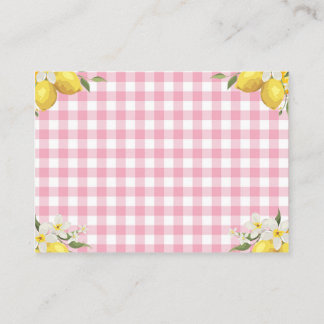 Lemon Diaper Raffle Enclosure Card