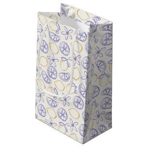 Lemon Doodle Pattern Gift Bag
