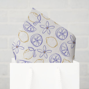 Lemon Doodle Pattern Tissue Paper