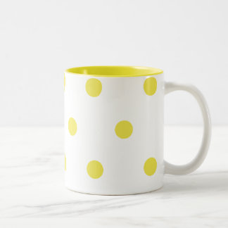 Lemon Dots Two-Tone Coffee Mug