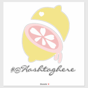 Lemon Dripping  Name  Script Car Decal