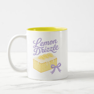 Lemon Drizzle - Coquette Pastel Dessert Design Two-Tone Coffee Mug