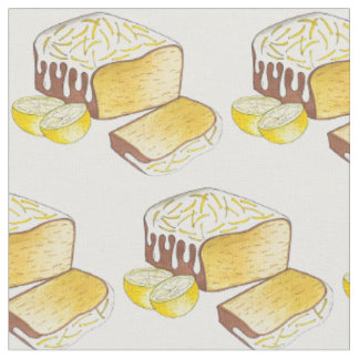 Lemon Drizzle Pound Cake Loaf British Baking Food Fabric