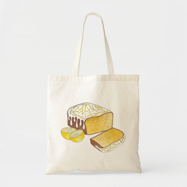 Lemon Drizzle Pound Cake Loaf British Baking Food Tote Bag (Front)