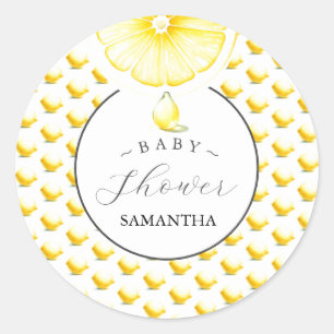 Lemon Drop Baby Shower Custom Stickers