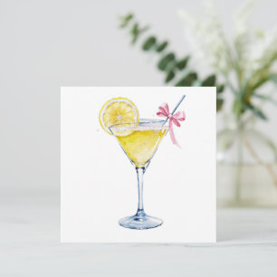Lemon drop cocktail invitation
