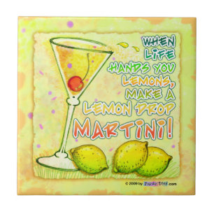 Lemon Drop Martini Coaster Tile